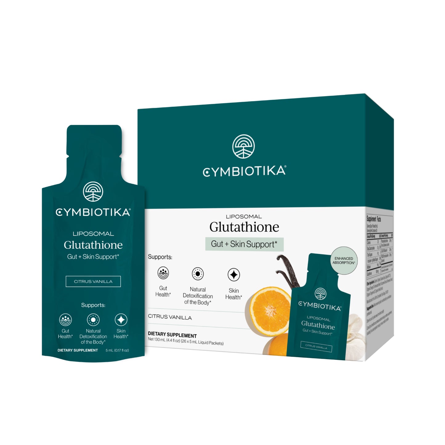 CYMBIOTIKA Liposomal Glutathione Supplement Cellular Health Citrus Berry