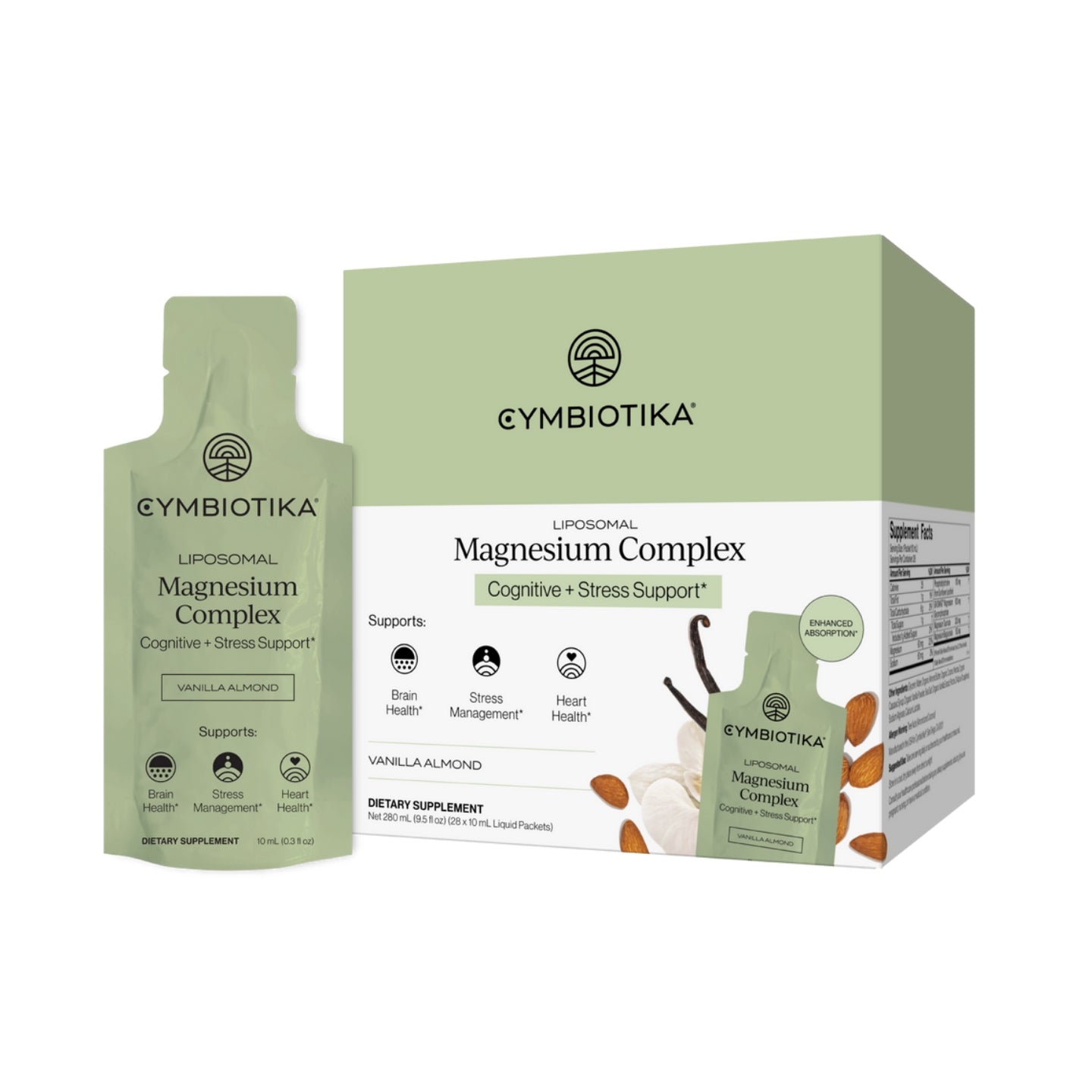 CYMBIOTIKA Magnesium Complex Supplement whole-body support Vanlla Alond