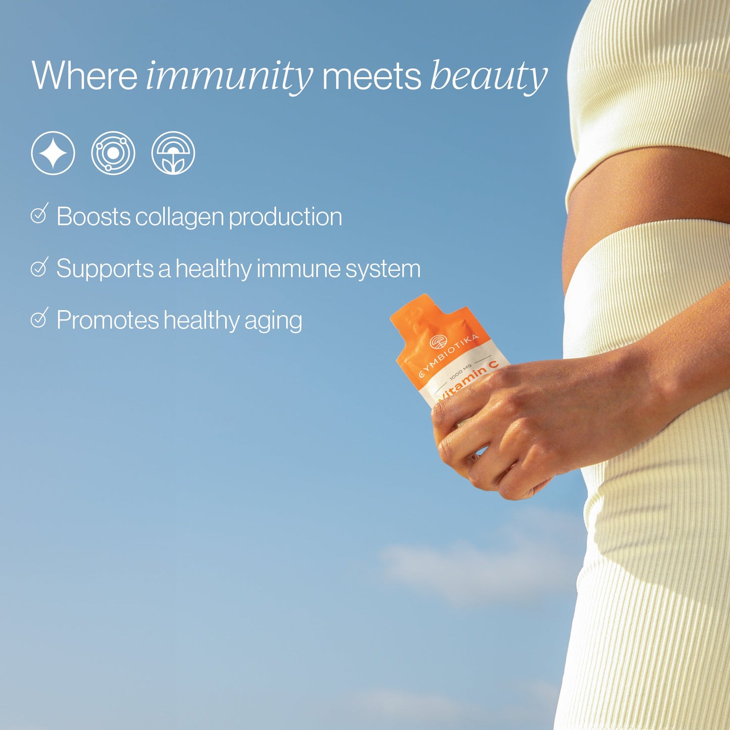 CYMBIOTIKA Vitamin C Supplement Liposomal Delivery Citrus Vanilla Flavor